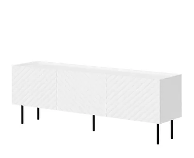 Produktbild von MIRJAN24 TV-Lowboard Lucca 165 3D, TV-Schranke, RTV Schrank mit drei Drehtüren, Wohnzimmer (Farbe: Weiß)