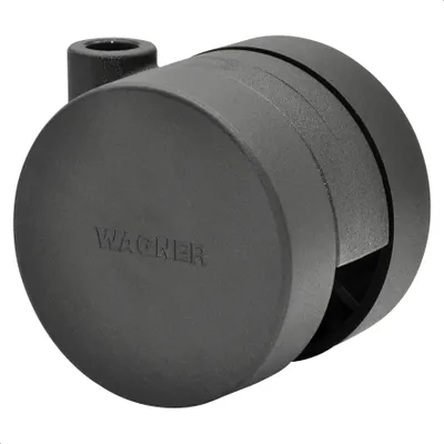 Produktbild von WAGNER Design Möbelrolle / Doppelrolle KONKAV - HART - Durchmesser Ø 50 mm, schwarz, Tragkraft 50 kg - DE Ware - 01142301