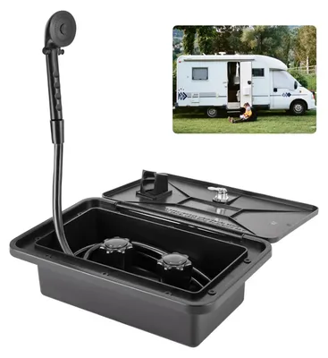 Obrázek produktu pro Venkovní sprcha pro kempování - sprcha s hadicí o délce 1,5 metru - ergonomický design a snadná instalace