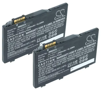 Produktbild von vhbw 2x Akku Ersatz für Motorola BTRY-TC55-44MA1-01, KT-TC55-29BTYD1-01 für Mobilcomputer PDA Scanner (4400 mAh, 3,7 V, Li-Ion)