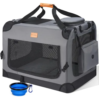 Produktbild von Morpilot Hundebox, Faltbare Transportbox XL, 81x58x58 cm, inkl. Hundenapf