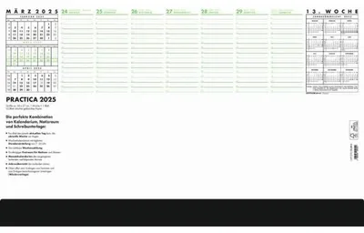 Produktbild von ZETTLER 602454 Papier-Schreibunterlage 102 Practica - 52 Blatt, 600x370x8mm, schwarz/blau