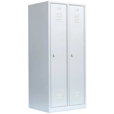 Produktbild von Spind Garderobenschrank Kleiderspind 180 x 80 x 50cm Lichtgrau 515120