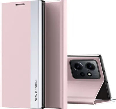 Obrázek produktu pro Pouzdro pro Xiaomi Redmi Note 12 4G LeatherPolyuretanFlip Cover Protective Case with Stand Pink
