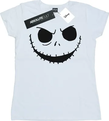 Produktbild von Disney - "Nightmare Before Christmas Jack's Face" T-Shirt für Damen BI35591 (XXL) (Weiß)