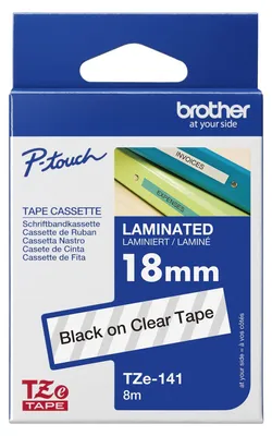 Produktbild von Brother TZE-141, Schwarz auf transparent, TZe, Thermodirekt, Philippinen, 5 Jahr(e), Brother