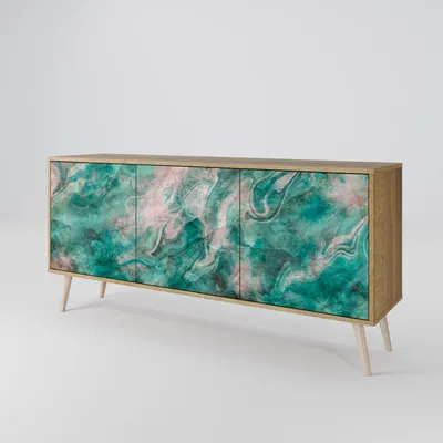 Immagine prodotto di Spacerebels cassettiera a 3 ante - credenza cassettiera - credenza alta - mobile armadio - soggiorno camera da letto - 57,5×164,5×42 (HxLxP)