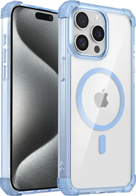 Obrázek produktu pro Magnetické pouzdro pro iPhone 14 Pro Max Kompatibilní s Magsafe Nárazuvzdorné vojenské pouzdro Transparentní pouzdro na mobilní telefon Blue