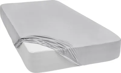 Produktbild von Spannbettlaken Jersey Spannbetttuch 100% Baumwolle Bettlaken Spannbettuch Laken 28 Farben, Größe:70 x 140 cm, Farbe:Hellgrau