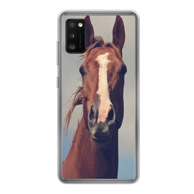 Produktbild von MuchoWow® Handyhülle Schutzhülle Hülle für Samsung Galaxy A41 Pferd - Wolken - Porträt Silikon Softcase Handy Hülle - Mobiltelefon