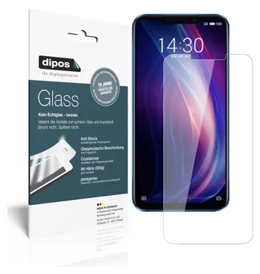 Produktbild von 2x Schutzfolie für Meizu X8 - Anti-Shock 9H Folie dipos Glass Kunststoffglas