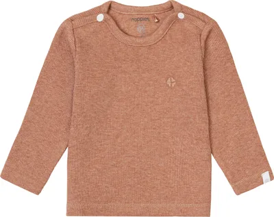 Produktbild von Noppies Rib Natal Langarmshirt Cafe Au Lait Melange Gr. 44