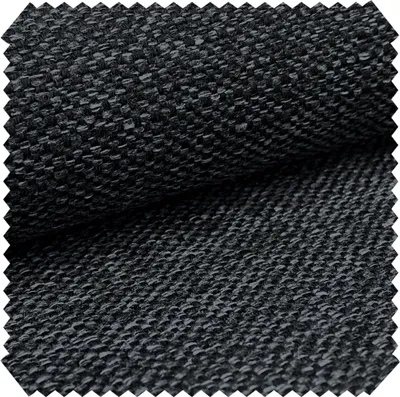 Produktbild von novely® MUDAU - Grob Gewebter Polsterstoff - Melierter Möbelstoff mit Flachgewebe - Pflegeleichte Meterware 1lfm - Farbe: DH-99 Schwarz Hellgrau