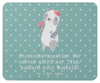 Produktbild von Mr. & Mrs. Panda Mauspad Physiotherapeutin Humor - Meeresbrise - Geschenk, Beruf, Mouse Pad, Mousepad, laptop, Dankbarkeit, Geschenke für Berufstätige, computer, pc