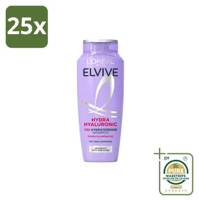 Immagine prodotto di 25 x Shampoo L'Oréal Paris Elvive Hydra Hyaluronic - 250 ml - Confezione da 25 pezzi