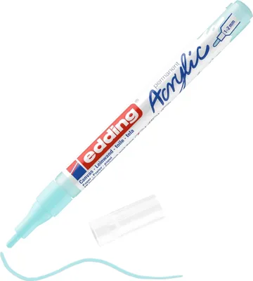 Image de Marqueur acrylique edding 5300 bleu pastel fin Paquet de 10 pièces