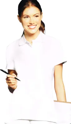 Produktbild von Damen Poloshirt Weiß  S
