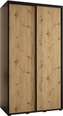 Produktbild von MEBLE KRYSPOL Davos 1 Schrank, zwei Türen - 235,2x140x60 cm - Schwarz Artisan Schwarz