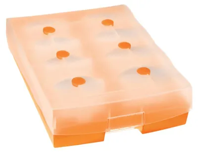 Produktbild von Archivbox CROCO-DUO, DIN A8 quer, mit A-Z Register und 8 Stützen, transl.-orange