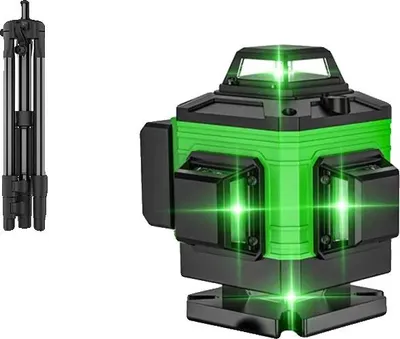 Produktbild von Laser-Niveau, 16 Linien, selbstnivellierend, Kunststoffbox + Stativ