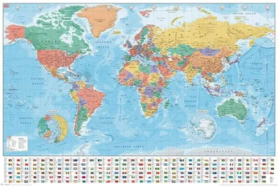 Obrázok produktu pre Plagát – moderná mapa sveta 2020, 91,5 x 61 cm