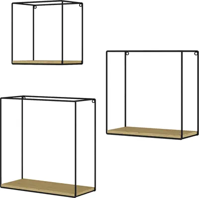 Produktbild von Wandregal Vicco Hilde Goldkraft Eiche 3 Teile, Model 49820