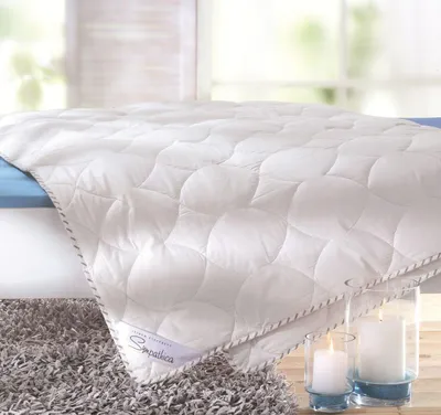 Produktbild von Leinen Sommerdecke 240x220 cm leichtes Sommer-Steppbett Leichtbett 900g