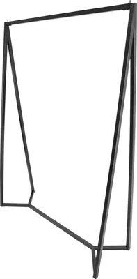 Produktbild von Natural Goods Berlin Kleiderständer TRIANGEL - Kleiderstange - Freistehender Metall Kleiderständer Schlafzimmer - Garderobe Ankleidezimmer - Clothing Rack Clothes Organizer - 160 cm x 120 cm, Schwarz