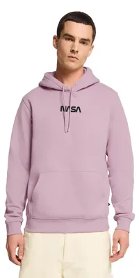 Produktbild von Spreadshirt NASA Logo Schwarz Stick Herren Premium Hoodie, S, Altrosa