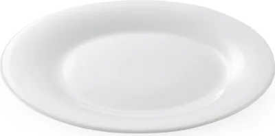 Zdjęcie produktu dla Talerz płaski gładki Ø 25 cm, białe opalowe szkło