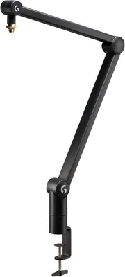 Zdjęcie produktu dla Logitech G 955-000076, Statyw do mikrofonu typu żuraw, Baza montowana do biurka, Czarny, Aluminium, 3/8 5/8", 810 mm