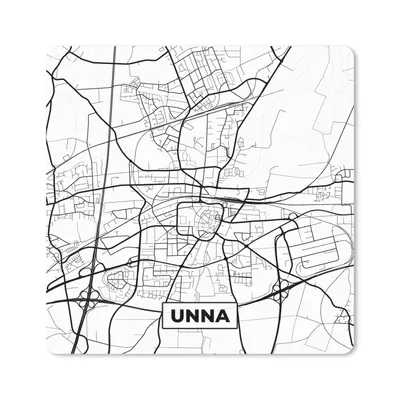 Produktbild von MuchoWow® Mauspad Mousepad Karte - Unna - Karte - Stadtplan 20x20 cm - Mousepads - Maus Mat - Pad - Mausunterlage - Desk Mat - Bureauartikeln