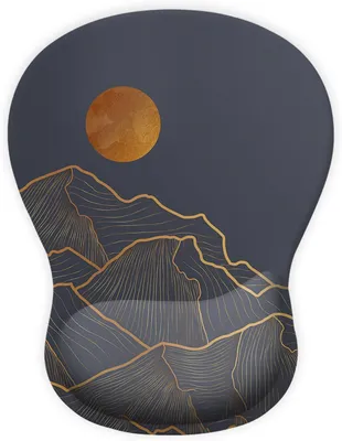 Produktbild von Mauspad mit Handgelenkauflage, ergonomisch, Mondlandschaft, für Büro
