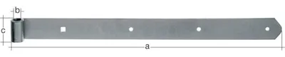 Obrázok produktu pre Ocelový záves, pozinkovaný, priemer 16 mm, 400 x 45 mm, určený pre záhradu a dvere