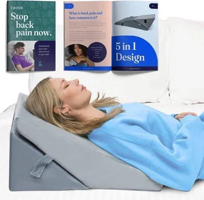 Produktbild von Famanu Wikkissen 5-in-1 - Verstellbares Stützkissen mit Keil für Rücken-, Beinbeschwerden und Schnarchen