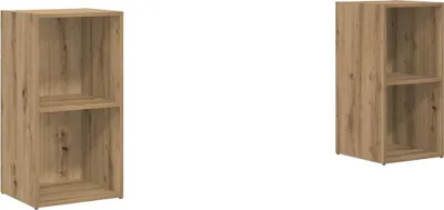 Obrázok produktu pre Sada TV stolíkov vidaXL, 2 ks, dub Artisan, 37 x 35 x 72 cm, drevotrieska
