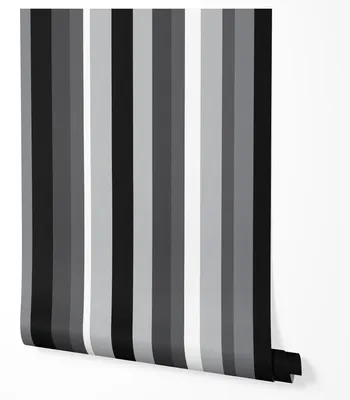 Zdjęcie produktu dla Tapeta Samoprzylepna Czarne Białe Szare Granatowe Paski Do Biura Salonu 2.5m x 0.5m