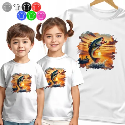 Produktbild von Kinder T-Shirt - WĘDKARSTWO ZACHÓD SŁOŃCA ŁÓDŹ für Kinder - XL