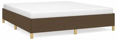 Obrázok produktu pre vidaXL Rám postele bez matraca tmavohnedý 180x200 cm látka
