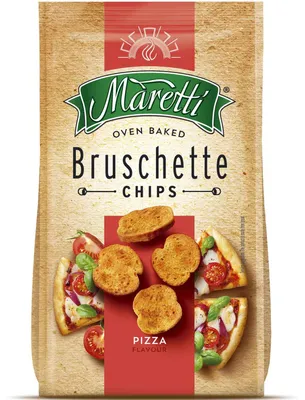 Image de Maretti Bruschette Chips oven baked Pizza au goût de pizza 150g