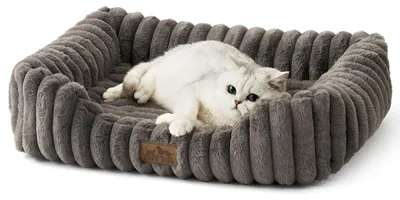 Image de Panier orthopédique pour chien - Mousse à mémoire de forme - Gris - 64 x 53 x 15 cm - Coussin pour chien