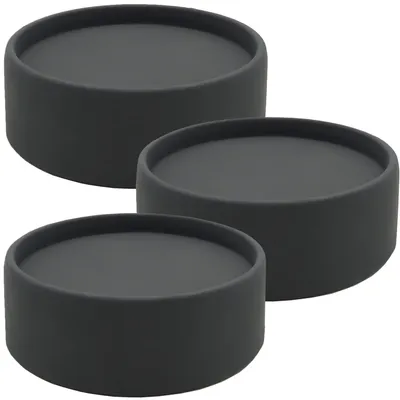 Produktbild von Dekovita, Kerzenhalter rund Ø11x4 cm - 3er Set Steinoptik Dunkelgrau