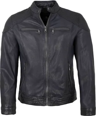 Produktbild von Milestone - Herren Lederjacke Lammnappa marine : 50