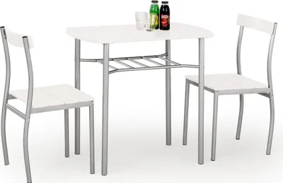 Zdjęcie produktu dla Halmar Zestaw do jadalni Lance 1+2 - biały / stal