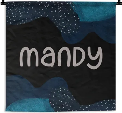 Produktbild von MuchoWow® Wandteppich Wandbehang Mandy - Pastell - Mädchen 150x150 cm Tapisserie Dekoration Wandtuch - Wohnaccessoires - Modernes
