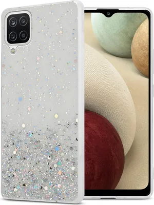Zdjęcie produktu dla Etui Cadorabo do Samsung Galaxy A12 / M12 w przezroczystym etui na telefon komórkowy Etui TPU z brokatem Etui z brokatem