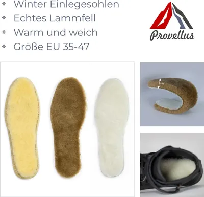 Produktbild von Winter Einlegesohle – Echtes Merino Schaffell, warm & weich, 36 Weiß