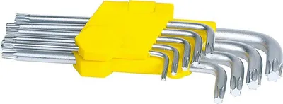 Produktbild von Schlüsselsatz 9-teilig für Torx-Schrauben (Chrom-Vanadium)
