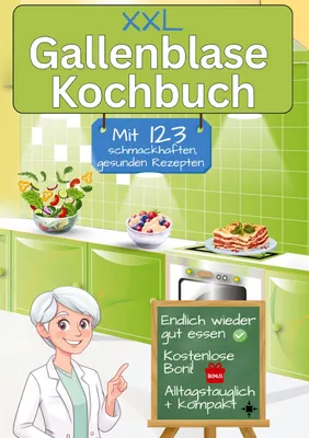 Produktbild von Gallenblase Kochbuch mit 123 schmackhaften, gesunden Rezepten