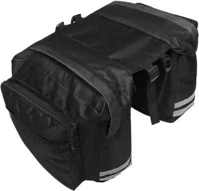 Produktbild von Fahrradtasche Gepäckträger, doppelte Tasche, reflektierende Streifen, multifunktional, für Radfahrer